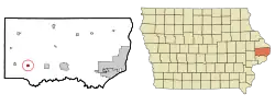 Location of Calamus, Iowa