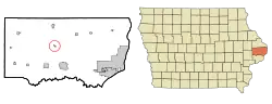 Location of Welton, Iowa
