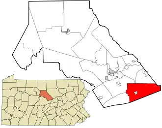 Location in Clinton County and the state of Pennsylvania.