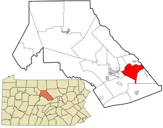 Location in Clinton County and the state of Pennsylvania.
