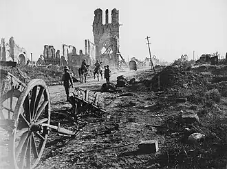 The Cloth Hall in ruins