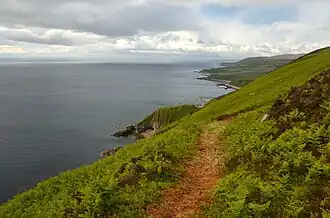 The old cliffside road, now part of the John o' Groats Trail