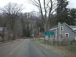 Signage entering Cold Brook via Herkimer County Route&nbsp;224, approaching New York State Route 8