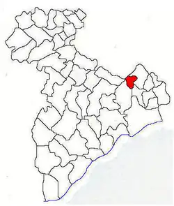 Location in Giurgiu County