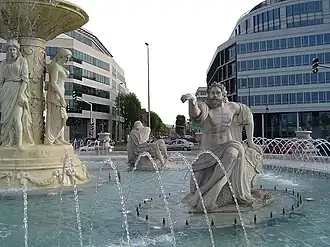 The Croix de Berny fountain at the northern entrance to Antony