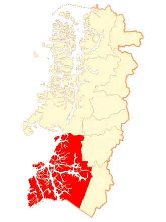 Location of the Tortel commune in the Aysén Region