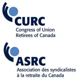 Pair of light blue circles each with two dark blue arcs with bilingual names underneath