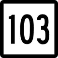 Route 103 marker