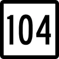 Route 104 marker
