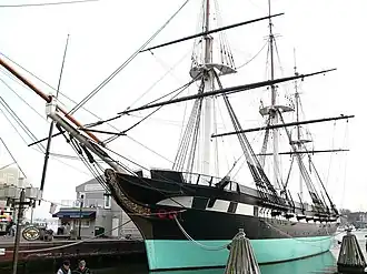USS&nbsp;Constellation: sloop-of-war, the last sail-only warship designed and built by the United States Navy, preserved as a museum ship in Baltimore.