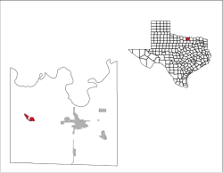Location in Cooke County