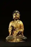 Gilt-bronze Seated Avalokitesvara Bodhisattva, Goryeo dynasty