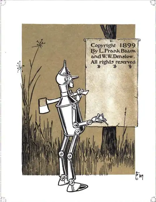 Illustrator W. W. Denslow co-held the copyright with L. Frank Baum.