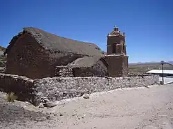 Church with school in the background