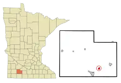 Location of Bingham Lake, Minnesota