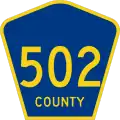 County Route 502 marker