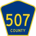 County Route 507 marker
