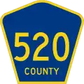 County Route 520 marker