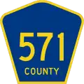 County Route 571 marker