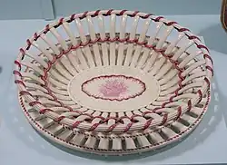 Creamware basket and stand, c. 1796–1805