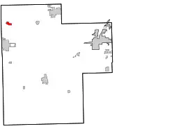 Location within Creek County, and the state of Oklahoma