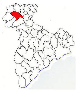 Location in Giurgiu County