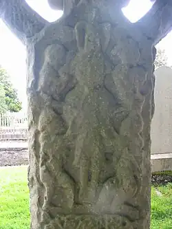 Crucifixion panel on the Cross of St. Columba and St. Patrick, c. 9th century, Abbey of Kells