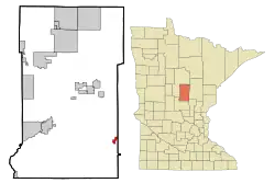 Location of Garrison within Crow Wing County, Minnesota