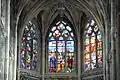 Stained glass windows.