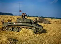 Tanks in a cornfield