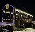 Cuppett's Covered Bridge Decorated for Santa Claus