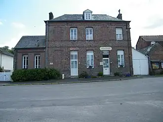 The town hall and school in Cuverville-sur-Yères