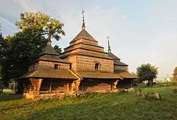 The wooden Church of Saint Basil in Cherche