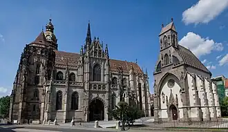St. Elisabeth's Cathedral in Košice, the largest church in Slovakia.
