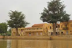 Colonial-era warehouses on the riverside