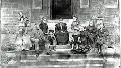 The Montgomerie family at Dalmore's front door