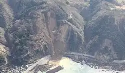 Coastal landslide