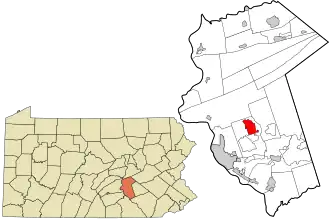 Location in Dauphin County and state of Pennsylvania
