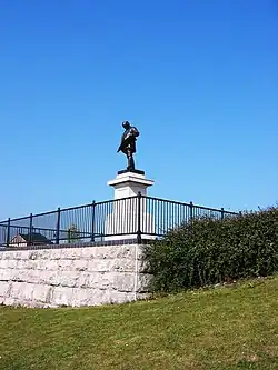 Statue of David Davies outside the Barry Dock Offices, Barry