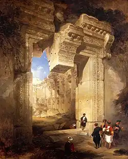 The Gateway to the Great Temple at Baalbec by David Roberts