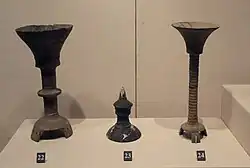 Black stemmed goblets