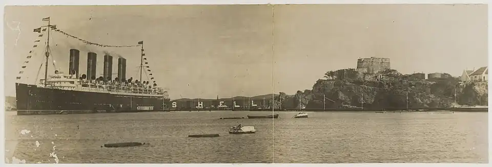 Mauretania at Curaçao, c. 1925