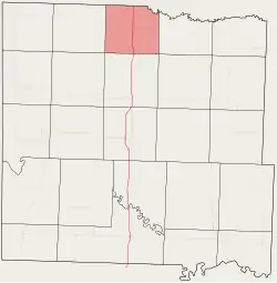 Location in Bates County