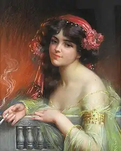 A girl and a cigarette