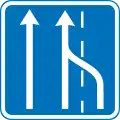 E16.2: Reduction of number of lanes with lane-change