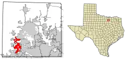 Location of Northlake in Denton County, Texas