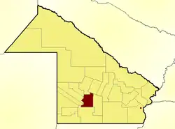 Location of O'Higgins Department within Chaco Province