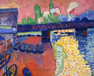 Charing Cross Bridge, London; by André Derain; 1906; oil on canvas, 80.3 × 100.3&nbsp;cm.; National Gallery of Art (Washington, D.C., US)