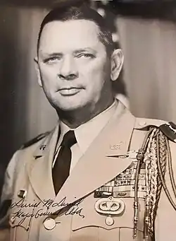 Black and white head and shoulders photo of Major General Derrill M. Daniel in dress uniform, circa 1952