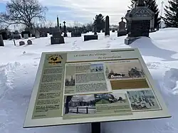 Information board, in front of the cemetery, Sir-Lomer-Gouin Road